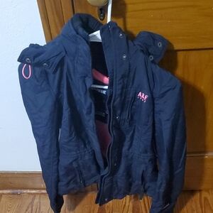 Abercrombie & Fitch Navy Jacket with Pink Accents